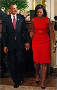 michelle obama red dress